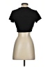Romwe Black Short Sleeve Turtleneck Size 4 - photo 2