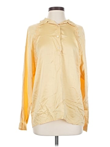 Les Copains Long Sleeve Silk Top (view 1)
