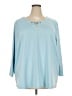 Ruby Rd. Blue 3/4 Sleeve Top Size 3X - photo 1