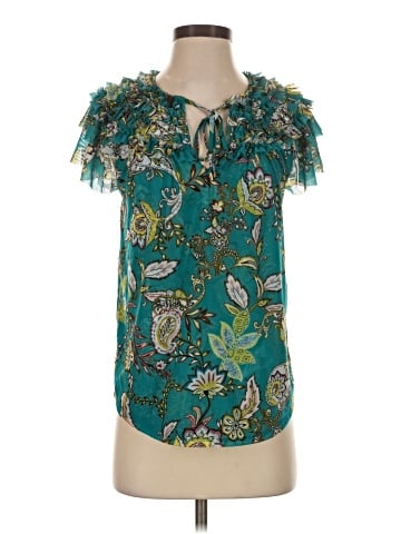 White House Black Market Short Sleeve Blouse (view 1)
