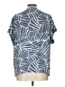 Fred David Tropical Blue Short Sleeve Blouse Size L - photo 2