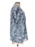 Fred David Tropical Blue Short Sleeve Blouse Size L - photo 4