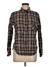 WAYF Tweed Brown Long Sleeve Button-Down Shirt Size M - photo 1