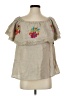 Ivy Jane Tan Short Sleeve Blouse Size XS - photo 1