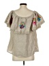 Ivy Jane Tan Short Sleeve Blouse Size XS - photo 2