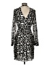 Cache 100% Polyester Animal Print Silver Cocktail Dress Size 0 - photo 2