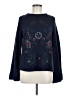 Alya 100% Acrylic Floral Blue Pullover Sweater Size M - photo 1
