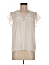 1.State 100% Polyester Ivory Short Sleeve Blouse Size M - photo 1
