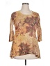 DressBarn Gold 3/4 Sleeve Blouse Size XL - photo 1
