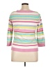 Chaps 100% Cotton Stripes Pink Pullover Sweater Size XL (petite) - photo 2