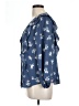 LC Lauren Conrad 100% Polyester Blue 3/4 Sleeve Blouse Size L - photo 5