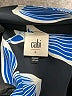 CAbi 100% Polyester Print Blue Long Sleeve Blouse Size L - photo 7