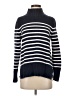 J.Crew 100% Cotton Stripes Blue Turtleneck Sweater Size XS - photo 1