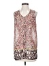 CAbi 100% Polyester Animal Print Pink Sleeveless Blouse Size XS - photo 1