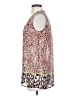 CAbi 100% Polyester Animal Print Pink Sleeveless Blouse Size XS - photo 5
