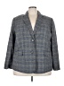 Kasper Plaid Gray Blazer Size 22 - photo 1