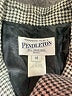 Pendleton 100% Virgin Wool Houndstooth Gray Wool Blazer Size 10 Petite - photo 6