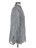 J.Jill 100% Linen Tweed Gray Long Sleeve Button-Down Shirt Size S - photo 4