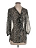 Eyeshadow Gray 3/4 Sleeve Blouse Size S - photo 1