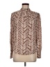 Bella Dahl 100% Rayon Chevron-herringbone Brown Long Sleeve Blouse Size M - photo 1