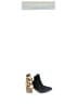 Naughty Monkey 100% Leather Animal Print Black Ankle Boots Size 8 - photo 1