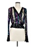 ASOS 100% Polyester Black Long Sleeve Blouse Size 6 - photo 1