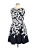 Talbots Floral Blue Cocktail Dress Size 14 Petite - photo 1