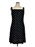 Chaps 100% Polyester Polka Dots Black Casual Dress Size XL - photo 1