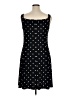 Chaps 100% Polyester Polka Dots Black Casual Dress Size XL - photo 2