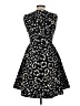 H&M Animal Print Black Cocktail Dress Size 8 - photo 2