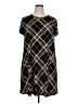 Apt. 9 Argyle Black Casual Dress Size XL - photo 1