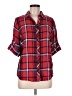 Hester & Orchard Plaid Red 3/4 Sleeve Button-Down Shirt Size M - photo 1