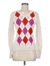 Merona 100% Cotton Argyle White Pullover Sweater Size M - photo 1