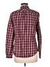 Eddie Bauer Checkered-gingham Burgundy Long Sleeve Button-Down Shirt Size M - photo 2