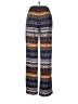 Melissa Paige Print Blue Casual Pants Size M - photo 2