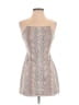 Urban Outfitters 100% Polyester Metallic Silver Tan Cocktail Dress Size XS - photo 1
