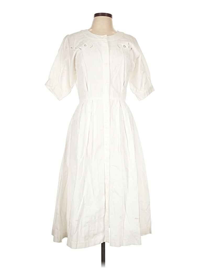 Pre-owned Leslie Fay Casual Dress In Ivory