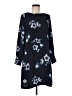 Ann Taylor 100% Polyester Print Blue Casual Dress Size 6 - photo 1
