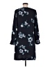 Ann Taylor 100% Polyester Print Blue Casual Dress Size 6 - photo 2
