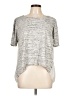 Ann Taylor LOFT Gray Short Sleeve Top Size L - photo 1