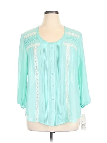 NY Collection 3/4 Sleeve Blouse (view 1)