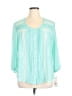 NY Collection 100% Polyester Teal 3/4 Sleeve Blouse Size XL - photo 1