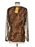 Coldwater Creek 100% Polyester Animal Print Brown Long Sleeve Blouse Size S - photo 2