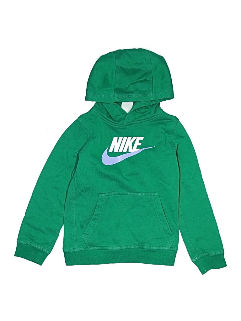 Pre-owned Nike Kids' Pullover Hoodie In Green