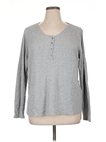 Eileen Fisher Long Sleeve Henley (view 1)
