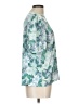 Ann Taylor LOFT 100% Polyester Green Short Sleeve Blouse Size Lg Petite - photo 4