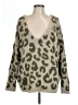 Pol Animal Print Green Pullover Sweater Size L - photo 1