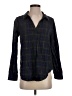 Joie 100% Cotton Plaid Black Long Sleeve Button-Down Shirt Size S - photo 1