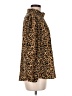 J.Crew 100% Polyester Animal Print Brown Long Sleeve Blouse Size M - photo 4