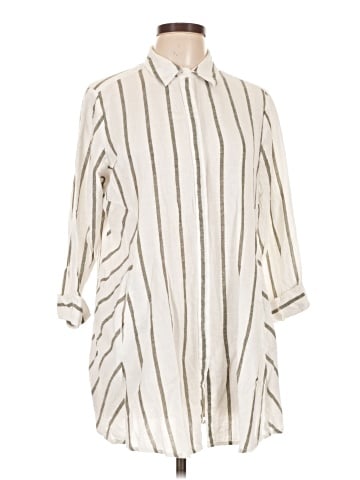 Foxcroft 3/4 Sleeve Button-Down Shirt (view 1)
